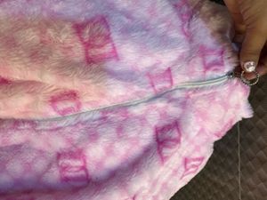 Pink Fuzzy Zip-Up Jacket