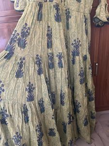 Green Printed Kurta