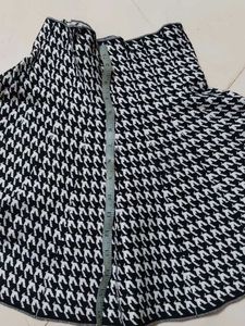 Black Check Skirt