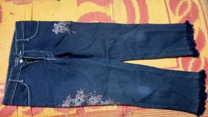 Combo Offer Denim Dress with Zipper Detai &amp; Jeans