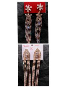 Sparkling Rhinestone Dangle Earrings
