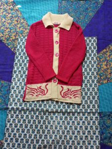 Stylish Pink Knit Cardigan