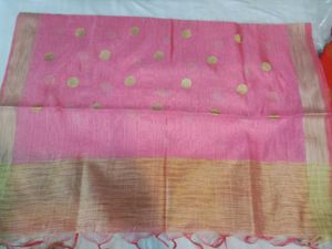 Pink Dupatta with Gold Dots