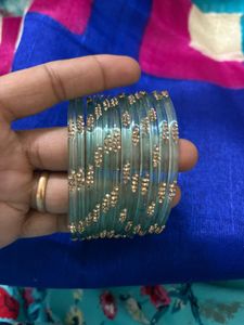Green Glass Bangles