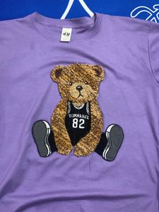 Cute Tshirt With Teddy Print