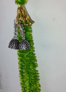 Silver Jhumka Earrings
