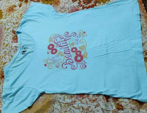 Cyan Colour Tishirt