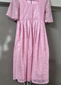 Pink Polka Sequin Dress
