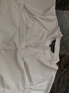 Striped Off White short Kurta