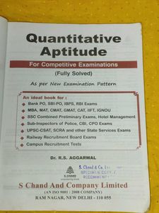 Quantitative Aptitude - Dr. R.S. Aggarwal