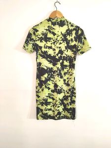 Shein FluorescentGreen Printed Western Dress(Women