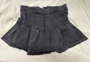 Acid Wash Denim Mini Skirt