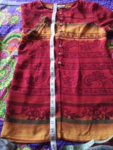 Stylish Red Patterned Top