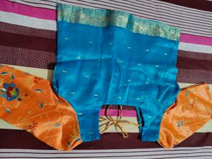 Orange &amp; Blue skirt and top