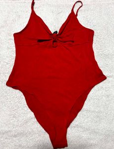 H&amp;M Divided Red Bodysuit (L)