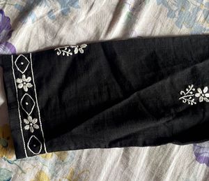 Elegant Black Embroidered Kurti