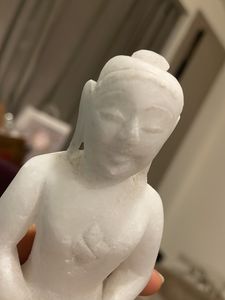 Pure White Marble Statue Of Buddha