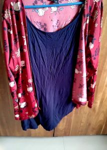 Floral COAT With TOP
