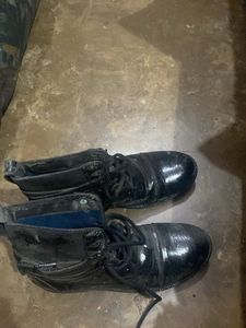 Black Leather Ankle Boots