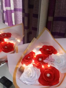 Handmade Ribbon Rose Bouquet 🎀✨