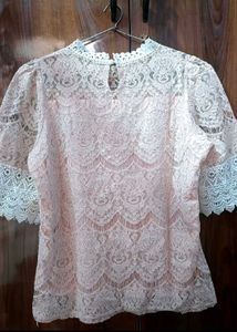 Lace bottoming mesh Top