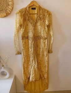 Gold Embellished Ethnic Kurta