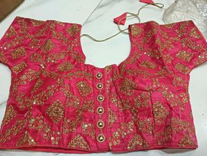 Elegant Pink Embroidered Blouse
