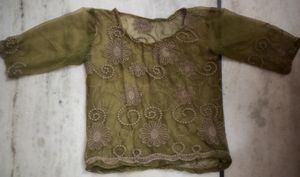 Green Detailed Mesh/Net Top