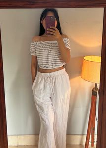 Striped Cotton Crop Top 🌸✨