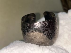 Patterned Silver Bangle