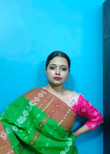Elegant Bengal Tant Green Saree