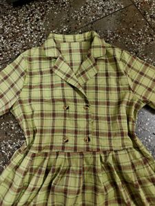 Gingham Korean Dress
