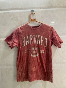 Vintage Harvard University Tee | Washed Red | Retr