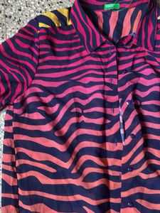 Multicoloured Zebra Print Dress