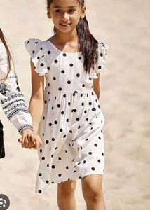 Only Girls Spotty V Back Dress