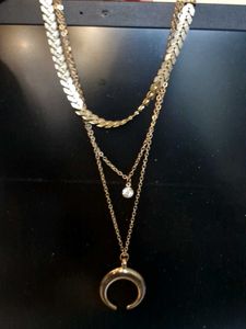 3 Layer Necklace Golden Colour