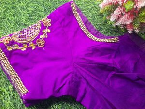 Purple Aariwork Blouse