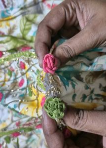 festive And Wedding Floral Ararkali Kurta set