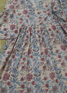 Cotton Floral Printed Angrakha Kurta