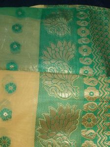 Yellow, Green Saree New
