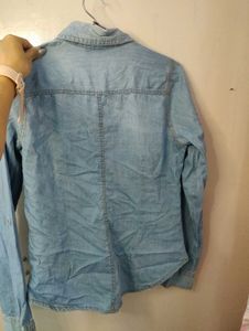 Denim Button-Down Shirt Vintage Y2k