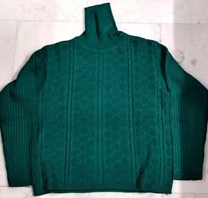 Sea Green Turtleneck Sweater