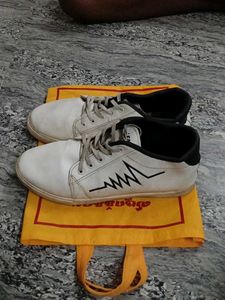 White Graphic Sneakers
