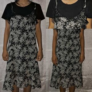 Printerest Korean Cute Frock Dress Outfit