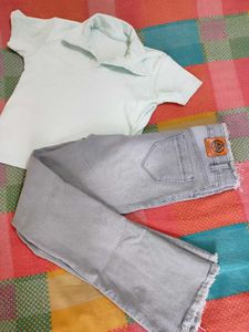 Combo Crop Top And Jean