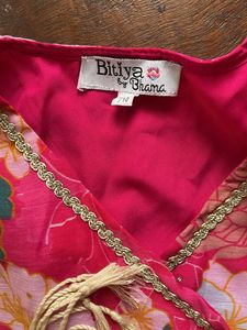 Pink Floral Printed Kurta Set