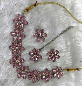 Floral Pink Jewelry Set