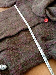 Brown Boucle Wool Coat