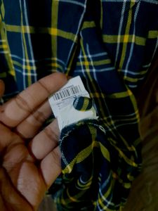 Checkered Yellow And Green Sleeveless A-line Dress