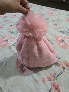 Pink  woollen cap
